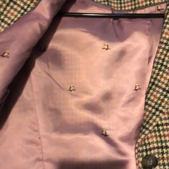Talbots blazer with cutest lining with little owls - Picture 3 of 5